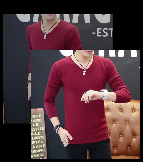 Mùa thu đông nam áo len trắng Hàn Quốc cộng với áo nhung cổ chữ V dày cổ rắn màu áo len trẻ trung cardigan nam