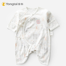 Tongtai newborn baby cotton one-piece clothes baby autumn and winter cotton boneless belly belly butterflies