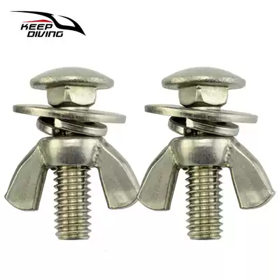 2 sets of 316 stainless steel butterfly screw scuba technology diving back back plate horn nut bolt hand screw