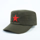 New Red Army hat five-pointed star men's and women's outdoor flat-top hat military green duck cap retro eight-way red star performance hat