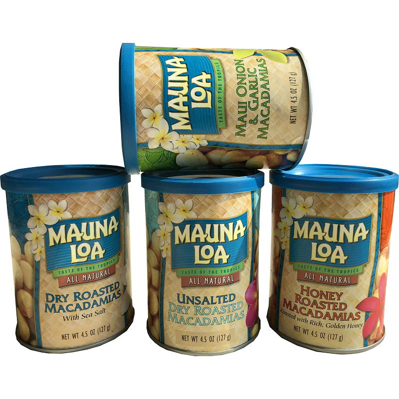 Original imported American MaunaLoa Macadamia nuts four flavors single can 113g nut snacks