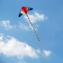 Weifang Kite Rainbow Triangle Kite Breeze Easy Flying Children Adult Software Large Beginner Kite Wheel