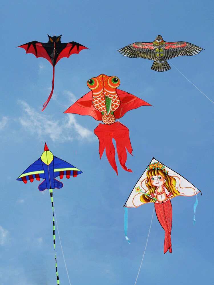 Weifang kite New soft cartoon children's beginner butterfly disc plane Eagle Breeze easy-to-fly adult large kite