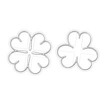 St Patricks Day Clover Clover Clover Biscuit Mold Frost Cookie Leaf Flower Mould 2 Piece Set