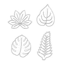3D leaf print die Biscuit cookie agave tequila tortoise leaf Ivy Fern frosting sugar mold baking die