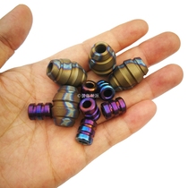 Titanium alloy burning blue edc knife pendant knife tail rope pendant pure copper knife pendant lanyard diy umbrella rope weaving accessories