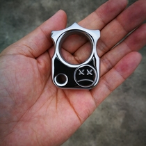 Titanium alloy polished EDC single finger buckle self-defense gloves EDC collection play