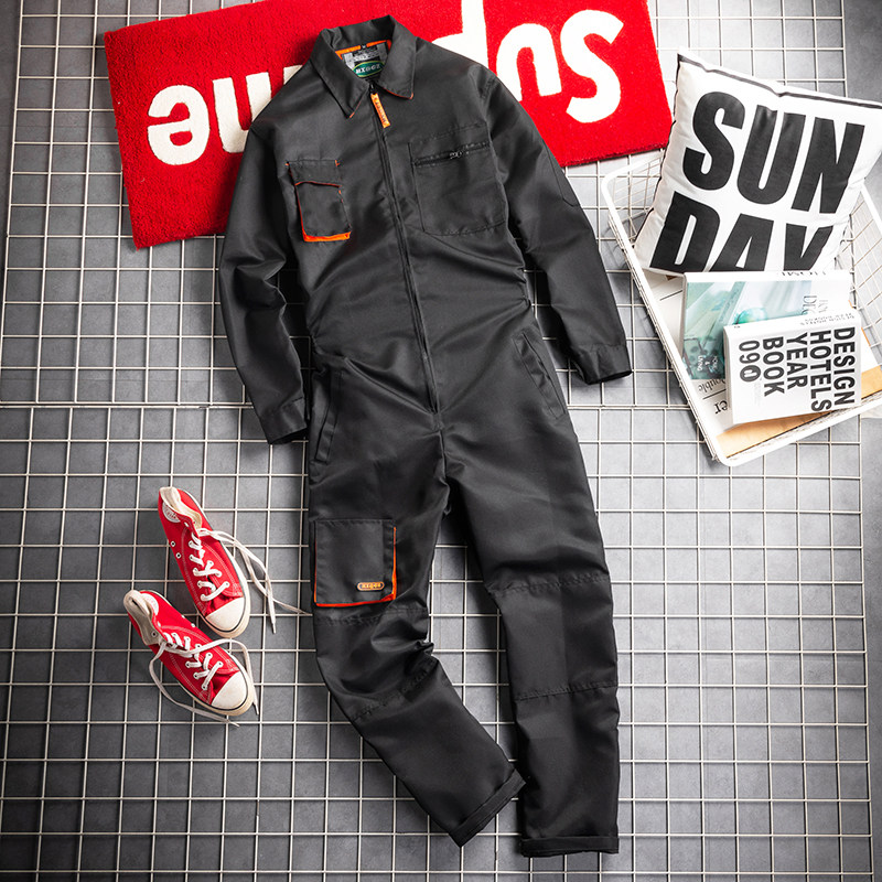 日本のレトロな作業着ジャンプスーツ、メンズ韓国風トレンディなゆったりジャンプスーツ、TikTokで流行のワンピーススーツ