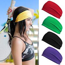 Summer sports cycling hairband yoga sweatband mens and womens running fitness headband elastic cotton scarf solid color headband