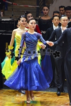 Morden Dress New Morden Performance Area National Mark Dance Dress Blue Waltz Dance Dress Morden Race Dress New Century