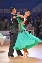 New Century Moden Dance Drone Dress Rehearsal of Colourful Drills National Standard Ballroom Dancing Competition Costume Adult Woman Big Swing Dress