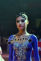 Sequins National Label Performance Competition Conserve Morden Waltz Dance Skirt Big Hem Dress New Set