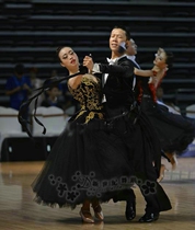 2017 Moden dance outfit Moden dance suit new ballroom dress Waltz acting dress lace up