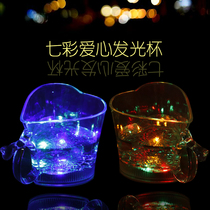 Luminous mug inverted water to bright female gift birthday Gift send girlfriend Girlfriends Wife Seven Color Induction Induction Cups