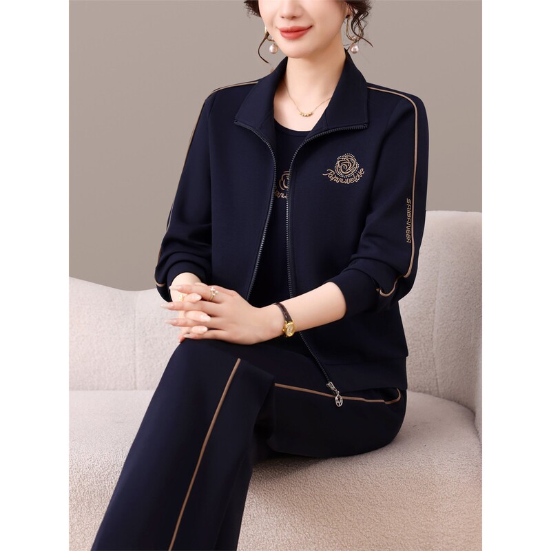 Sports Suit for Women, Spring and Autumn 2026 New Style, Loose, Fashionable and Stylish, Outdoor Running Casual Wear Three-Piece Set for Mothers Sports Suit for Women, Spring and Autumn 2026 New Style, Loose, Fashionable and Stylish, Outdoor Running Casual Wear Three-Piece Set for Mothers