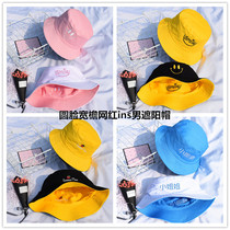Two-color double-sided big eaves fishermans hat female sunshade hat sunscreen Korean version of Joker sun hat female basin hat anti-ultraviolet