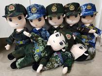 Army Day gift military doll Camouflage ragdoll Sea land and air rocket Military doll couple Military love Military marriage