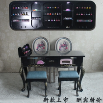 Single double trio Vintage nail shop dedicated nail table black nail table limited time to buy