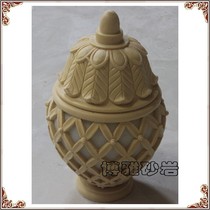 Customized sandstone sculpture night scene lighting European style incense burner lamp landscape lampshade corridor aisle pedestrian street outdoor lampshade