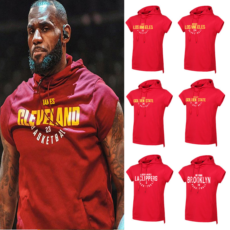 2021 Large Size Short Sleeve Hoodie Basketball Hooded Pullover Men's Sweatpants Thick Cotton T Large Vest Casual Training Wear