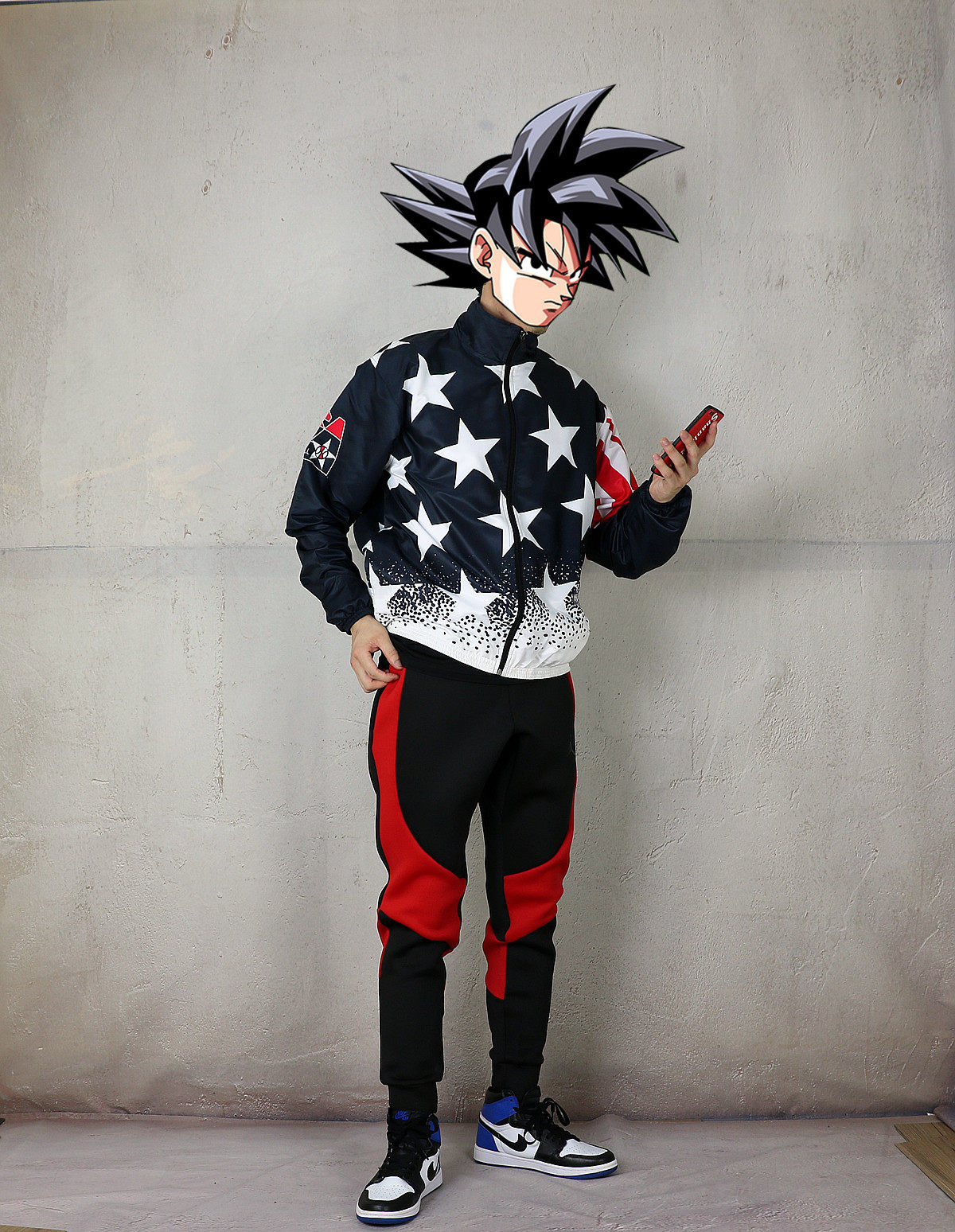 Mùa xuân và mùa thu Áo khoác thể thao mỏng Áo len giản dị Hoa Kỳ Retro American Dream Team Quần áo Áo cờ Mỹ - Áo khoác thể thao / áo khoác áo khoác the thao nam adidas