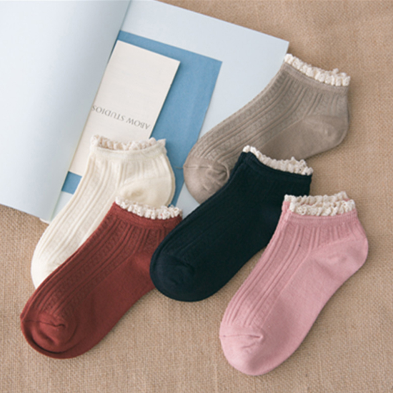 3 double - day retro lace lace lace invisible socks bamboo fiber odor socks Su princess