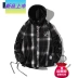 Áo len hai mảnh kẻ sọc Nhật Bản áo len nam mập lỏng cộng với kích thước giản dị Áo hoodie Hàn Quốc - Thể thao lông cừu / jumper