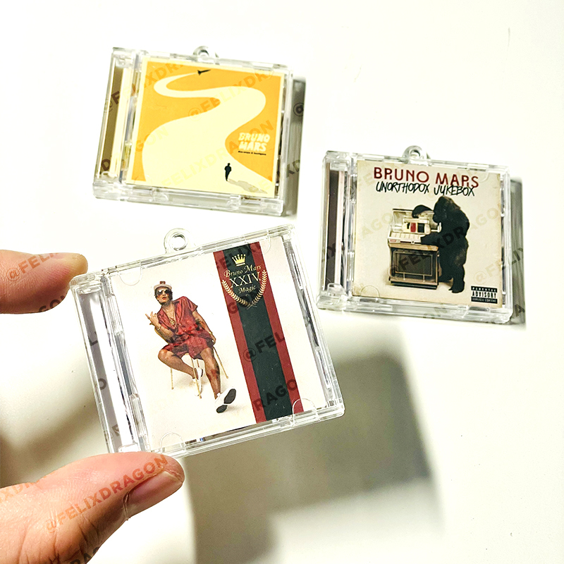 Bruno Mars Fan-Made Nfc Mini Album Record Pendant