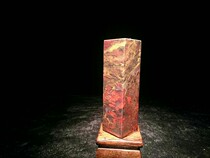 Guilin Longsheng Guilin chicken blood Jade original stone ornaments carved pieces chicken blood Jade single chapter specifications about 3*3 * 11CM