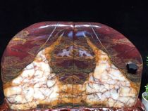 Guilin chicken blood jade tiger hole material to plate magnetic weight 56 ​​3 pounds