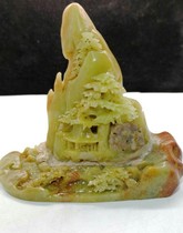 Qingtian closed door frozen stone landscape ornaments specifications: 12 5*11 5 * 4CM