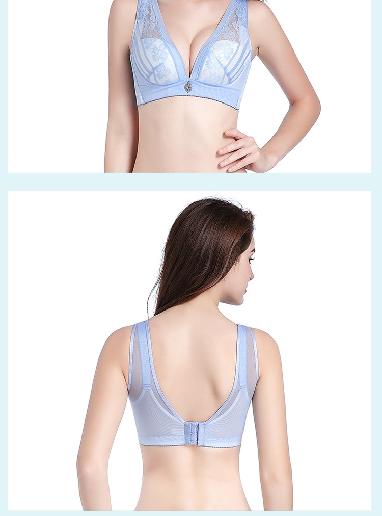 Không có vòng thép đẹp trở lại loại vest B cup non-magnetic bra bộ sưu tập sexy phó sữa thu thập loại điều chỉnh đồ lót áo ngực