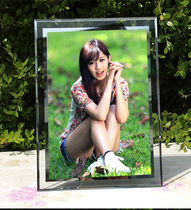 Creative Glass Photo Frame Swing Table Transparent 7 Inch a4 Paper Size Graduation Closing Power Attorney Honours Certificate Box Promotion