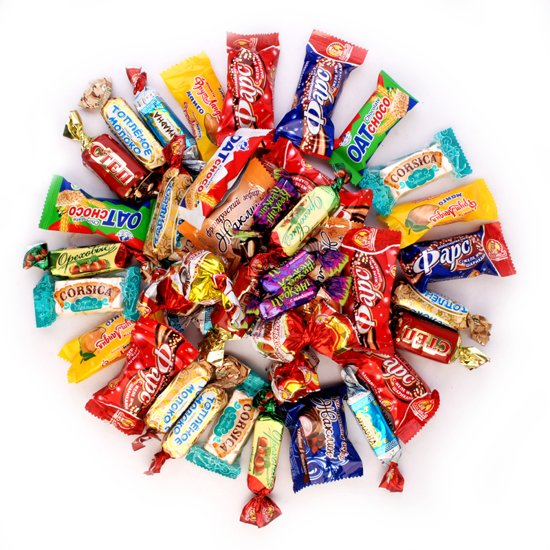 Import Russia Bulk mix Chocolate sweets Candy Purple Leather sugar mix Festive Sugar Gift Bag 1000 grams