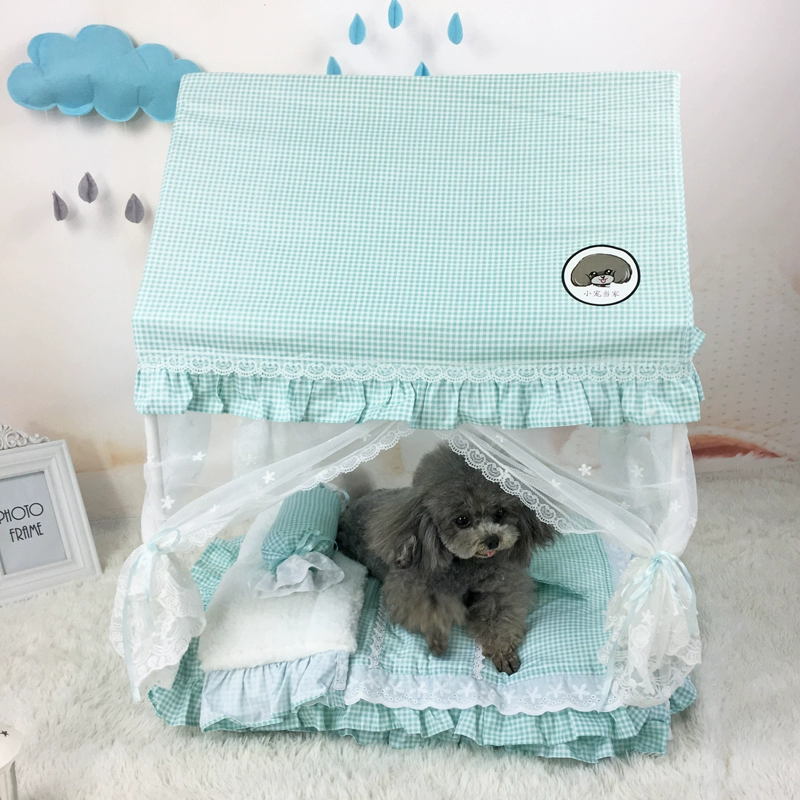 Mèo xả rác nhà chó cưng lều nhỏ chó Teddy pháp doghouse nhà chó công chúa giường có thể tháo rời mùa hè - Cat / Dog hàng ngày Neccessities