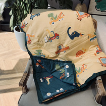 Small car 60s wholecotton soy Xia cool quilted by childrens air conditioning by kindergarten pure cotton summer by summer thin quilt