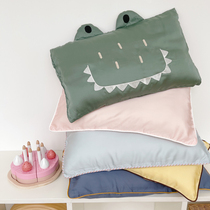 Cartoon children summer ice silk pillowcase soft baby kindergarten Tencel small pillowcase 30 × 50 pair of Pats 2