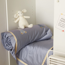 Cartoon Rabbit embroidery thin section Summer 60 heather children Summer cool by ice silk Kindergarten Nap Air Conditioning