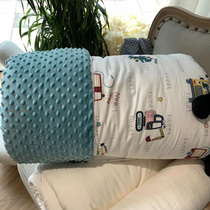 Baby pacifying bean quilt cover blanket baby children nap air conditioning cover cover quilt core coral velvet blanket winter