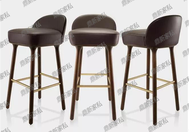 American solid wood bar chair Nordic designer creative high bar chair modern minimalist fashion bar chair bar chair