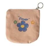 Милый маленький кошелек, портативная небольшая сумка, свежие монеты, система хранения, в корейском стиле, в цветочек