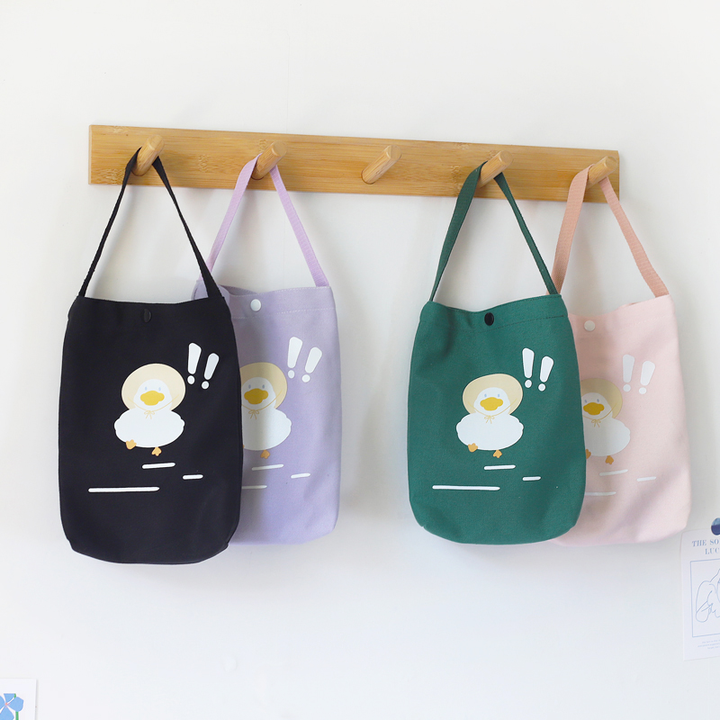 Simple duckling mini portable canvas bag bag summer small fresh students go out to play portable bag