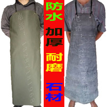 Thickened wear-resistant rubber waterproof apron Industrial anti-oil pollution acid and alkali resistant mens marble stone work clothes