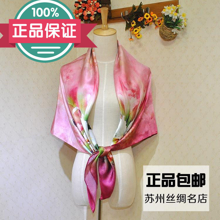 Suzhou Silk Real Silk Mulberry Silk Scarves Scarves 110 Great Silk Scarves Oil Painting Series Shawl Gift Multiple