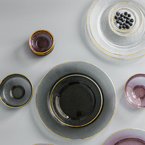 Clearance loss of years) ins Nordic gilt glass Western food steak plate small Bowl dessert plate dish plate