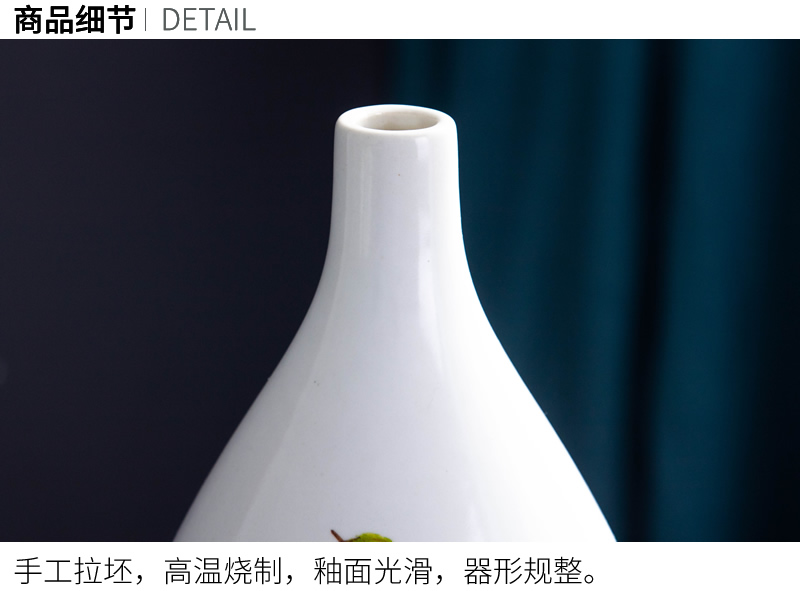 Jingdezhen vase furnishing articles dried flowers flower arrangement sitting room TV ark, creative ceramic zen new Chinese style soft adornment ornament