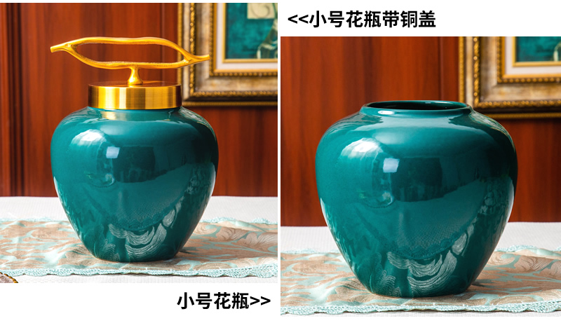 Jingdezhen European ceramic vase furnishing articles home sitting room TV ark, dried flowers, flower arrangement soft adornment porch decoration