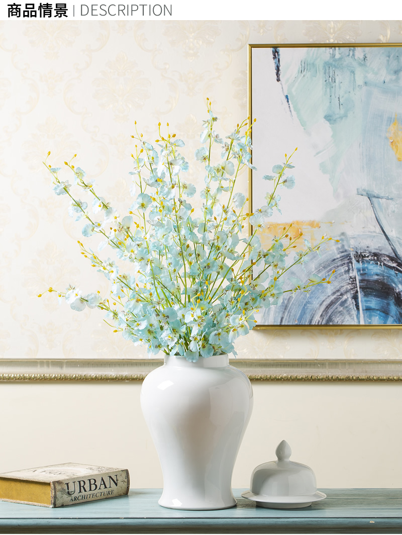 General jingdezhen ceramic pot vase furnishing articles white large sitting room dry flower, flower POTS of new Chinese style decoration