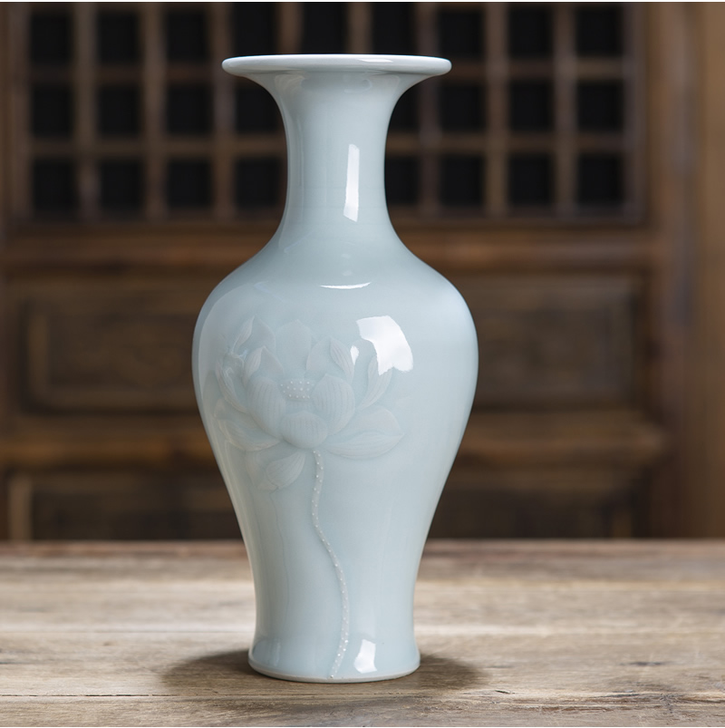 Jingdezhen new Chinese vase furnishing articles sitting room TV cabinet dry flower arranging flowers archaize zen household decorative household items