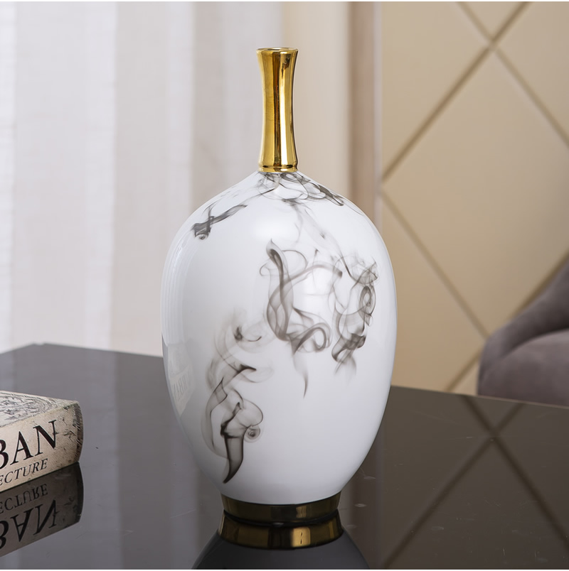 New Chinese style light the key-2 luxury ceramic vase is placed between example floor dried flowers, soft adornment flower arrangement sitting room furnishings